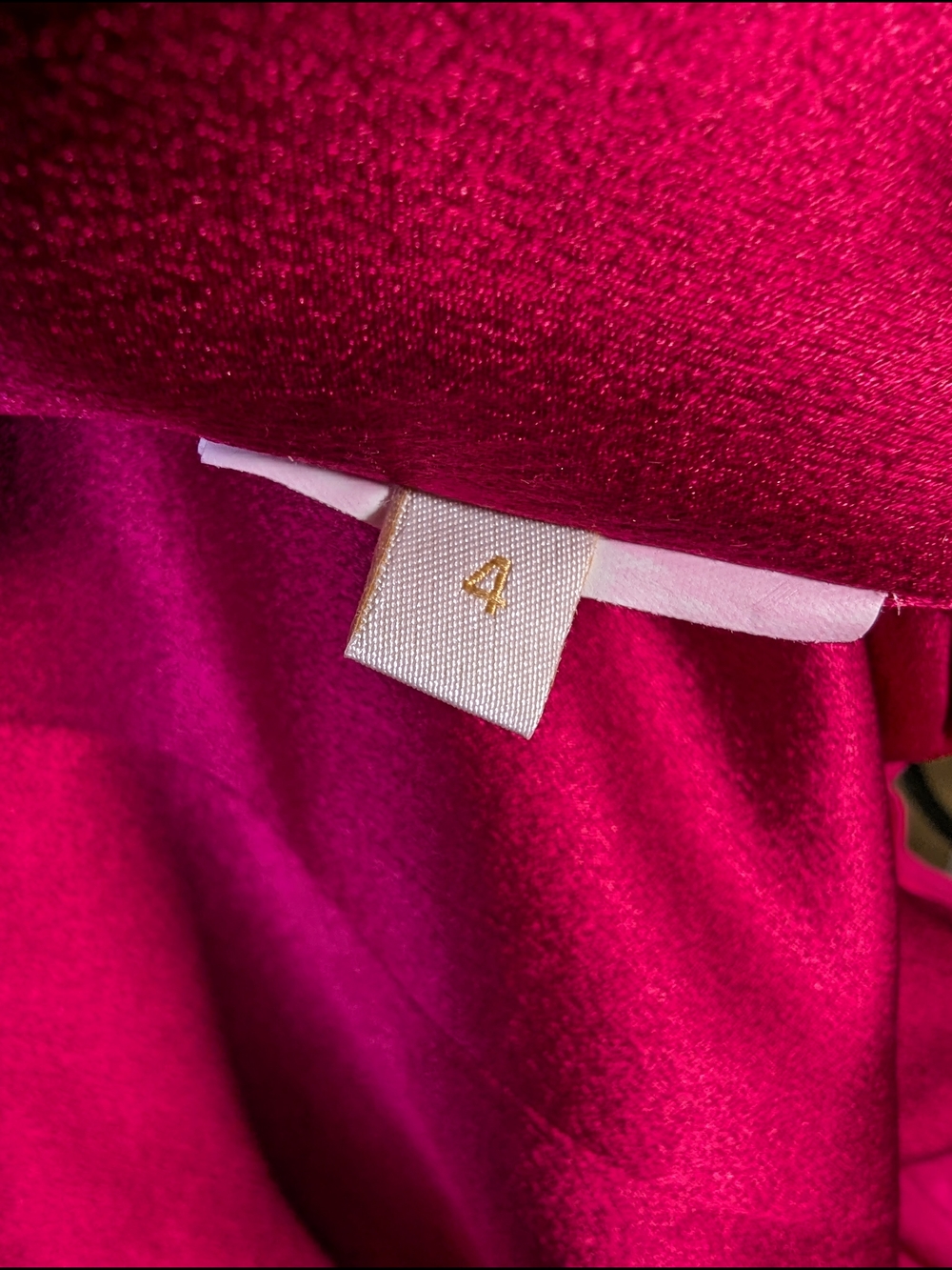 WOMENS VALENTINO HIVER 2008 FUCHSIA ONE SHOULDER SILK WOOL COCKTAIL DRESS SIZE 4 - Picture 4 of 5